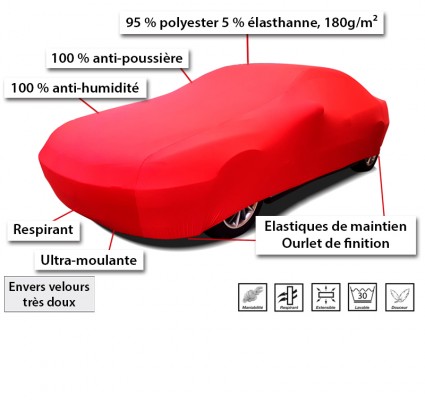 1x Pour Ford Mustang Shelby Rouge Housse bâche de protection